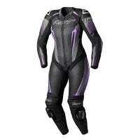 COMBINAISON RST TRACTECH EVO 5 CE NOIR/MAUVE FEMME