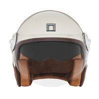 CASQUE JET NOX HERITAGE CUIR ET CREME