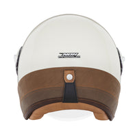 CASQUE JET NOX HERITAGE CUIR ET CREME