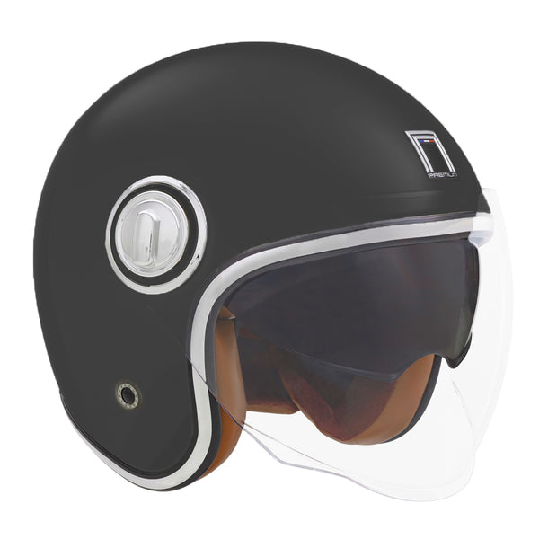 CASQUE JET NOX HERITAGE NOIR MAT
