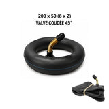 CHAMBRE A AIR TROTTINETTE 200 X 50 (8 X 2) VALVE STANDARD COUDÉE 45° CST