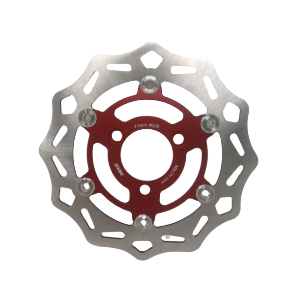 DISQUE FREIN AVANT FLOTTANT 220MM 3 TROUS ROUGE