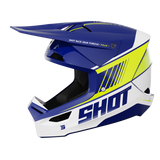 CASQUE CROSS SHOT FURIOUS PEAK BLEU JAUNE FLUO SHOT