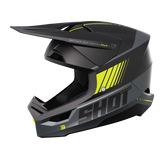CASQUE CROSS SHOT FURIOUS PEAK GRIS JAUNE FLUO MAT SHOT