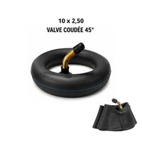 CHAMBRE A AIR TROTTINETTE 10 X 2.50 VALVE STANDARD COUDÉE 45°