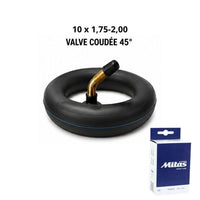 CHAMBRE A AIR TROTTINETTE 10 X 1.75-2.00 VALVE STANDARD COUDÉE 45° MITAS