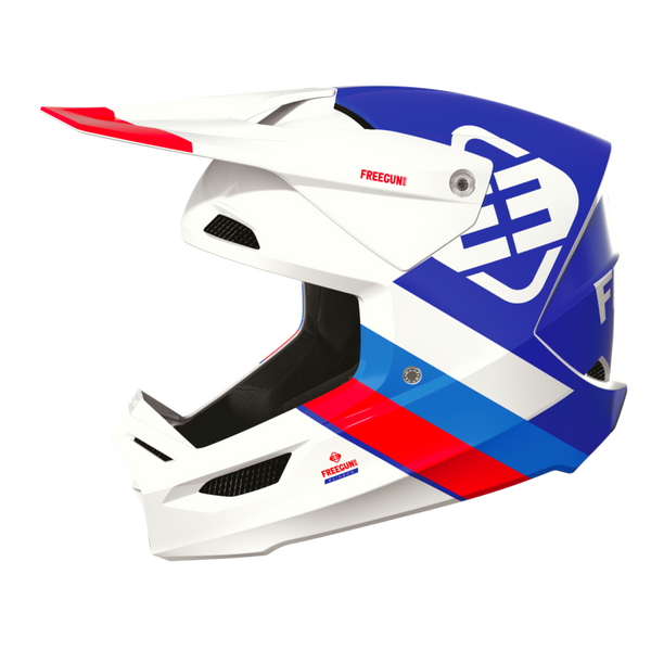 CASQUE CROSS FREEGUN BY SHOT XP4 RAINBOW BLEU