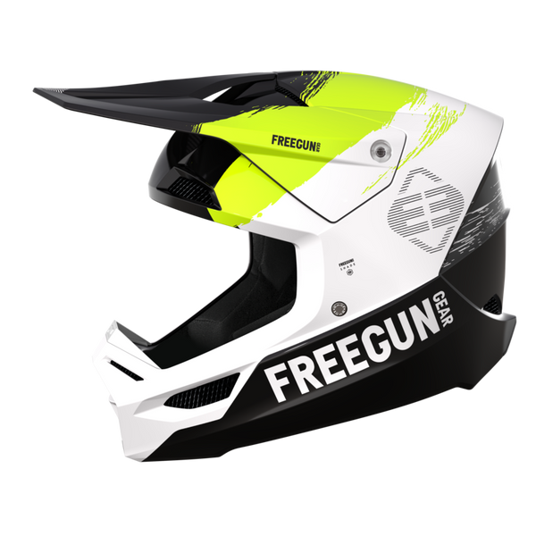 CASQUE CROSS FREEGUN BY SHOT XP4 SHADE JAUNE FLUO