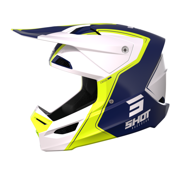 CASQUE CROSS SHOT FURIOUS REFLEX BLEU JAUNE FLUO