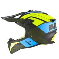 CASQUE CROSS NOX N633 ADN BLEU JAUNE FLUO