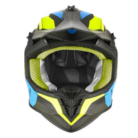 CASQUE CROSS NOX N633 ADN BLEU JAUNE FLUO NOX