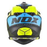 CASQUE CROSS NOX N633 ADN BLEU JAUNE FLUO NOX