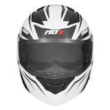 CASQUE MODULABLE NOX 965 SUPRA BLANC ROUGE NOX