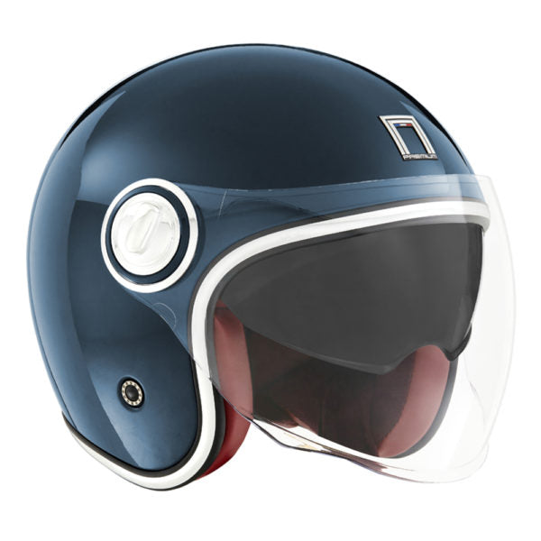 CASQUE JET NOX HERITAGE BLEU PETROLE