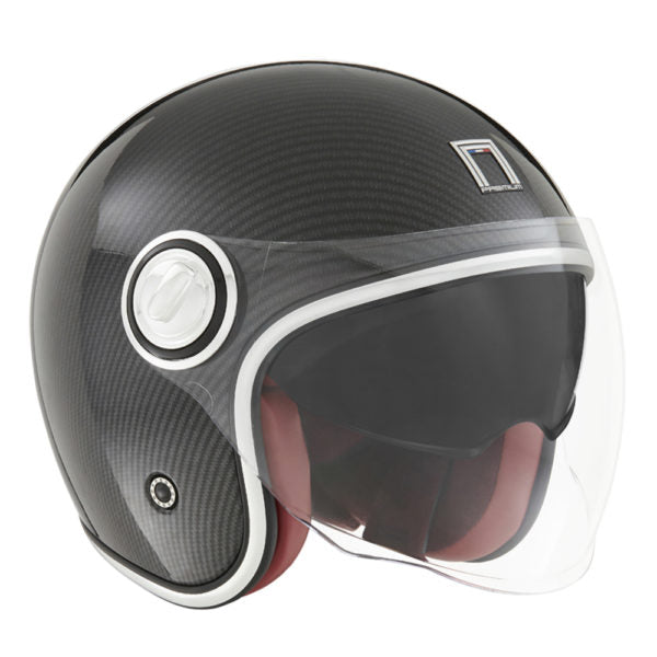 CASQUE JET NOX HERITAGE EFFET CARBONE