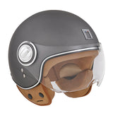 CASQUE JET NOX IDOL GRIS TITANIUM MAT NOX