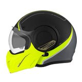 CASQUE MODULABLE NOX STRATOS FIGHTER JAUNE MAT NOX