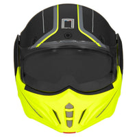 CASQUE MODULABLE NOX STRATOS FIGHTER JAUNE MAT NOX