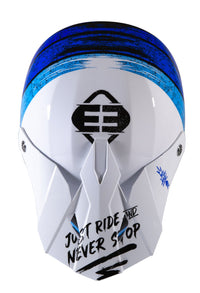 CASQUE CROSS FREEGUN BY SHOT XP4 STRIPE BLEU SHOT