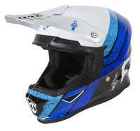 CASQUE CROSS FREEGUN BY SHOT XP4 STRIPE BLEU