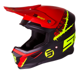 CASQUE CROSS SHOT FURIOUS STORM NOIR ROUGE JAUNE MAT SHOT