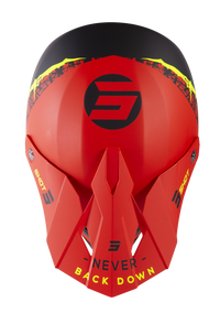 CASQUE CROSS SHOT FURIOUS STORM NOIR ROUGE JAUNE MAT SHOT