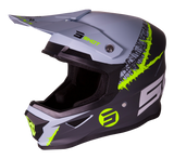 CASQUE CROSS SHOT FURIOUS STORM NOIR GRIS JAUNE MAT SHOT