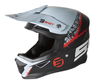 CASQUE CROSS SHOT FURIOUS STORM NOIR GRIS ROUGE MAT