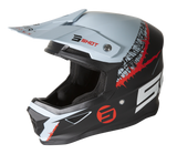 CASQUE CROSS SHOT FURIOUS STORM NOIR GRIS ROUGE MAT SHOT