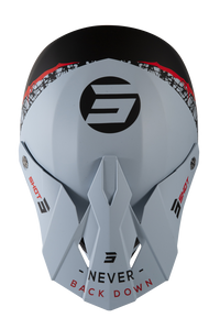 CASQUE CROSS SHOT FURIOUS STORM NOIR GRIS ROUGE MAT SHOT