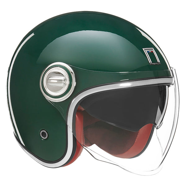 CASQUE JET NOX HERITAGE VERT ANGLAIS