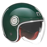 CASQUE JET NOX HERITAGE VERT ANGLAIS NOX