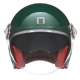 CASQUE JET NOX HERITAGE VERT ANGLAIS NOX