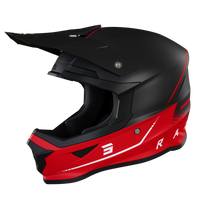 CASQUE CROSS SHOT FURIOUS RAW 3.0 NOIR ROUGE MAT